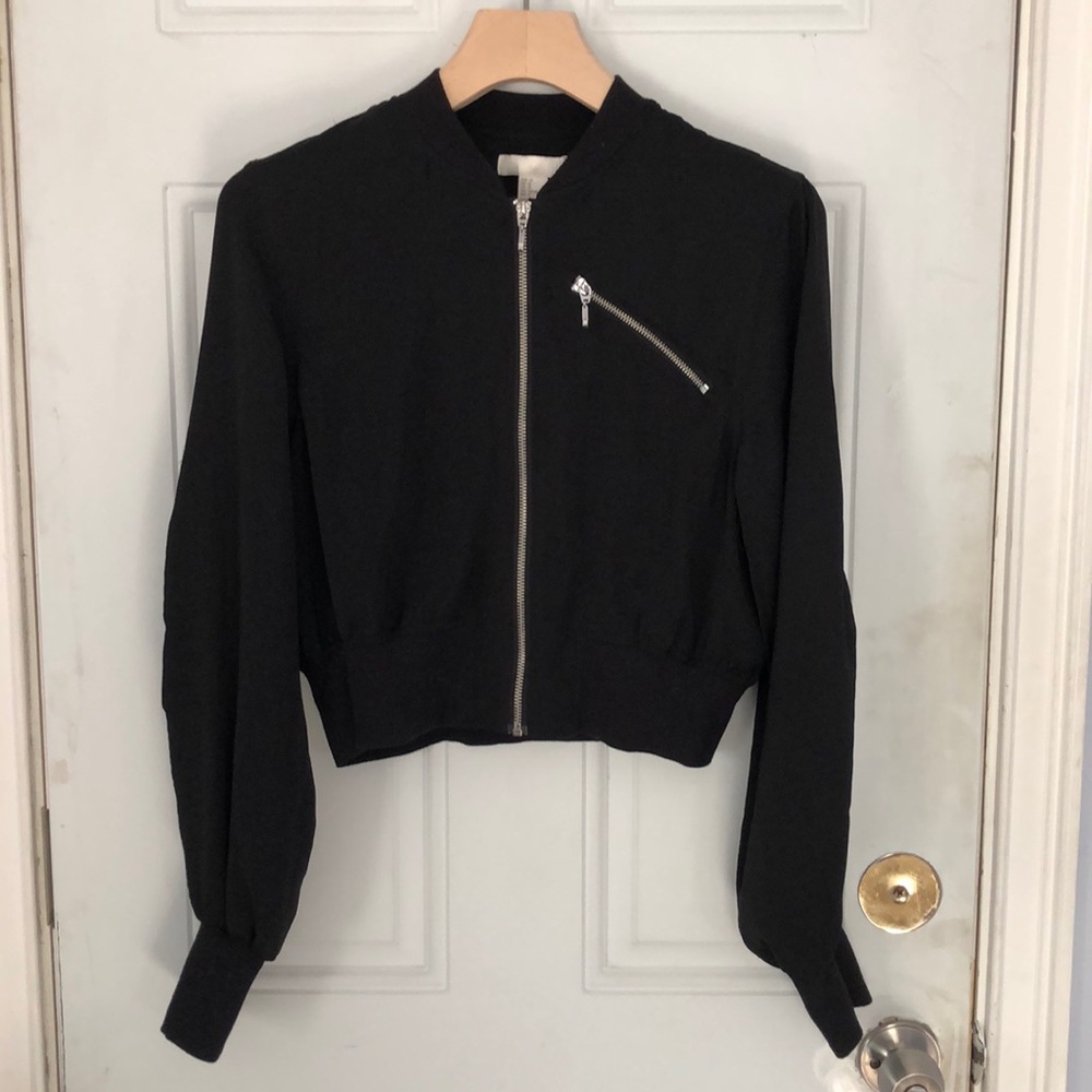 Cropped Bomber Jacket